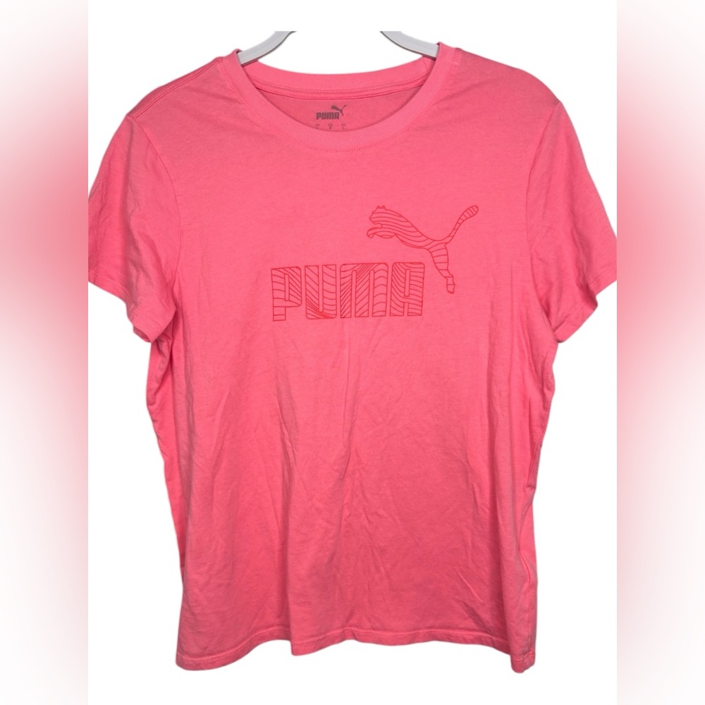 EUC // Puma Pink Graphic T-Shirt // size L Pettite
